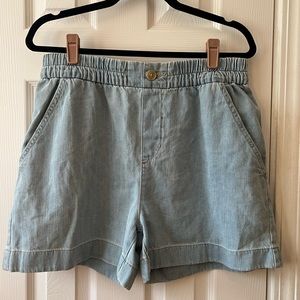 Signature by Lee Pull-On Lightwash Denim Shorts Size L